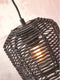 GOOD&MOJO Hanglamp Tanami - Rotan Zwart - Ø18x25cm - Modern - Hanglampen Eetkamer, Slaapkamer, Woonkamer