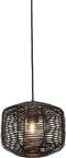 GOOD&MOJO Hanglamp Tanami - Rotan Zwart - Ø25cm - Modern - Hanglampen Eetkamer, Slaapkamer, Woonkamer
