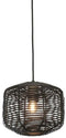 GOOD&MOJO Hanglamp Tanami - Rotan Zwart - Ø25cm - Modern - Hanglampen Eetkamer, Slaapkamer, Woonkamer