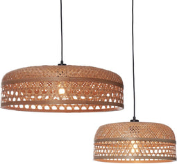 GOOD&MOJO Hanglamp Ubud - Bamboe - Ø60+Ø40cm - Modern - Hanglampen Eetkamer, Slaapkamer, Woonkamer