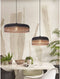 GOOD&MOJO Hanglamp Ubud - Zwart/Bamboe - Ø60+Ø40cm - Modern - Hanglampen Eetkamer, Slaapkamer, Woonkamer