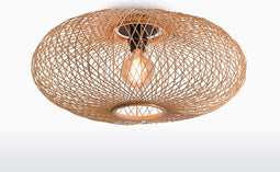 GOOD&MOJO Plafonniere Cango - Bamboe - Ø60cm - Scandinavisch,Bohemian