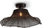 GOOD&MOJO Plafonniere Ibiza - Bamboe Zwart - 50x50x15cm -