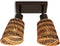 GOOD&MOJO Plafonniere Java - Bamboe Zwart/Naturel - 28x15x24cm -