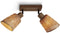 GOOD&MOJO Plafonniere Java - Bamboe Zwart/Naturel - 28x15x24cm -