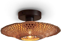 GOOD&MOJO Plafonniere Kalimantan - Bamboe - Ø30cm - Modern