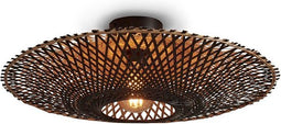 GOOD&MOJO Plafonniere Kalimantan - Bamboe Zwart - Ø60cm - Modern