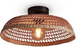 GOOD&MOJO Plafonniere Pantanal - Zeegras/Rood - Ø45cm - Modern