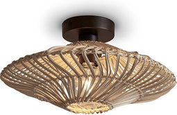 GOOD&MOJO Plafonniere Zanzibar - Rotan Wit - Ø40cm - Modern