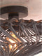 GOOD&MOJO Plafonniere Zanzibar - Rotan Zwart - Ø40cm - Modern
