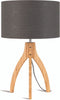 GOOD&MOJO Tafellamp Annapurna - Donkergrijs/Bamboe - Ø36cm - Scandinavisch,Bohemian
