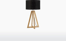 GOOD&MOJO Tafellamp Everest - Zwart/Bamboe - Ø32cm - Scandinavisch,Bohemian