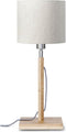 GOOD&MOJO Tafellamp Fuji - Naturel/Bamboe - Ø18cm - Scandinavisch,Bohemian