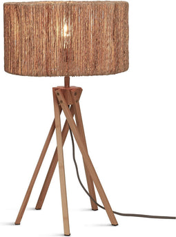 GOOD&MOJO Tafellamp Iguazu - Jute/Bamboe - Ø30x45cm -