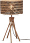 GOOD&MOJO Tafellamp Java - Bamboe/Zwart - Ø32x56cm - Modern