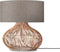 GOOD&MOJO Tafellamp Kalahari - Taupe/Rotan - Ø47cm - Modern