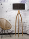 GOOD&MOJO Vloerlamp Annapurna - Zwart/Bamboe - Ø60cm - Scandinavisch,Bohemian - Staande lampen voor Woonkamer - Slaapkamer