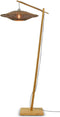 GOOD&MOJO Vloerlamp Bali - Bamboe/Zwart - 80x60x176cm - Scandinavisch,Bohemian - Staande lampen voor Woonkamer - Slaapkamer