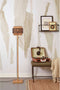 GOOD&MOJO Vloerlamp Bhutan - Bamboe/Zwart - 20x20x145cm - - Staande lampen voor Woonkamer - Slaapkamer