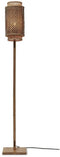 GOOD&MOJO Vloerlamp Bhutan - Bamboe/Zwart - 20x20x145cm - - Staande lampen voor Woonkamer - Slaapkamer