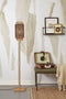 GOOD&MOJO Vloerlamp Bhutan - Bamboe/Zwart - 20x20x145cm - - Staande lampen voor Woonkamer - Slaapkamer