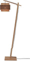 GOOD&MOJO Vloerlamp Bhutan - Bamboe/Zwart - 55x31x150cm - - Staande lampen voor Woonkamer - Slaapkamer