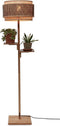 GOOD&MOJO Vloerlamp Bhutan - Bamboe/Zwart - Ø40x160cm - - Staande lampen voor Woonkamer - Slaapkamer