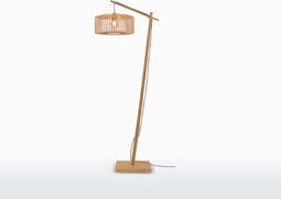 GOOD&MOJO Vloerlamp Bromo - Bamboe - 68x40x176cm - Scandinavisch,Bohemian - Staande lampen voor Woonkamer - Slaapkamer