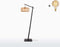 GOOD&MOJO Vloerlamp Bromo - Bamboe Zwart/Naturel - 68x40x176cm - Scandinavisch,Bohemian - Staande lampen voor Woonkamer - Slaapkamer