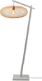GOOD&MOJO Vloerlamp Cango - Bamboe Wit/Naturel - 36x60x176cm - - Staande lampen voor Woonkamer - Slaapkamer