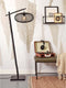GOOD&MOJO Vloerlamp Cango - Bamboe Zwart/Zwart - 62x40x150cm - - Staande lampen voor Woonkamer - Slaapkamer