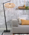 GOOD&MOJO Vloerlamp Cango - Bamboe Zwart/Zwart - 80x60x176cm - Scandinavisch,Bohemian - Staande lampen voor Woonkamer - Slaapkamer