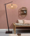 GOOD&MOJO Vloerlamp Cango - Bamboe Zwart/Zwart - 80x60x176cm - Scandinavisch,Bohemian - Staande lampen voor Woonkamer - Slaapkamer