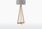GOOD&MOJO Vloerlamp Everest - Lichtgrijs/Bamboe - Ø60cm - Scandinavisch,Bohemian - Staande lampen voor Woonkamer - Slaapkamer