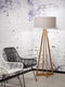 GOOD&MOJO Vloerlamp Everest - Lichtgrijs/Bamboe - Ø60cm - Scandinavisch,Bohemian - Staande lampen voor Woonkamer - Slaapkamer