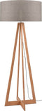 GOOD&MOJO Vloerlamp Everest - Taupe/Bamboe - Ø60cm - Scandinavisch,Bohemian - Staande lampen voor Woonkamer - Slaapkamer