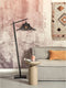 GOOD&MOJO Vloerlamp Ibiza - Bamboe Zwart - 77x50x150cm - - Staande lampen voor Woonkamer - Slaapkamer