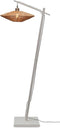 GOOD&MOJO Vloerlamp Iguazu - Bamboe Wit/Jute - 62x40x150cm - - Staande lampen voor Woonkamer - Slaapkamer