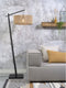 GOOD&MOJO Vloerlamp Iguazu - Bamboe Zwart/Jute - 73x50x176cm - Scandinavisch,Bohemian - Staande lampen voor Woonkamer - Slaapkamer
