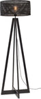 GOOD&MOJO Vloerlamp Java - Bamboe Zwart - 50x50x145cm - - Staande lampen voor Woonkamer - Slaapkamer