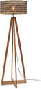 GOOD&MOJO Vloerlamp Java - Bamboe/Zwart - 50x50x145cm - - Staande lampen voor Woonkamer - Slaapkamer