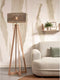 GOOD&MOJO Vloerlamp Java - Bamboe/Zwart - 50x50x145cm - - Staande lampen voor Woonkamer - Slaapkamer
