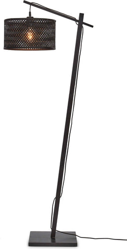 GOOD&MOJO Vloerlamp Java - Bamboe Zwart - 58x32x150cm - Modern - Staande lampen voor Woonkamer - Slaapkamer