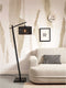 GOOD&MOJO Vloerlamp Java - Bamboe Zwart - 58x32x150cm - Modern - Staande lampen voor Woonkamer - Slaapkamer