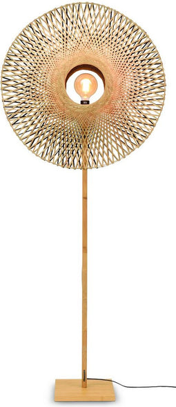 GOOD&MOJO Vloerlamp Kalimantan - Bamboe - 87x30x180cm - Scandinavisch,Bohemian - Staande lampen voor Woonkamer - Slaapkamer
