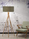 GOOD&MOJO Vloerlamp Kilimanjaro - Groen/Bamboe - Ø60cm - Scandinavisch,Bohemian - Staande lampen voor Woonkamer - Slaapkamer