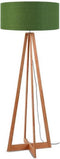 GOOD&MOJO Vloerlamp Kilimanjaro - Groen/Bamboe - Ø60cm - Scandinavisch,Bohemian - Staande lampen voor Woonkamer - Slaapkamer