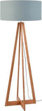GOOD&MOJO Vloerlamp Kilimanjaro - Lichtgrijs/Bamboe - Ø60cm - Scandinavisch,Bohemian - Staande lampen voor Woonkamer - Slaapkamer