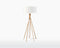 GOOD&MOJO Vloerlamp Kilimanjaro - Wit/Bamboe - Ø60cm - Scandinavisch,Bohemian - Staande lampen voor Woonkamer - Slaapkamer