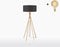 GOOD&MOJO Vloerlamp Kilimanjaro - Wit/Bamboe - Ø60cm - Scandinavisch,Bohemian - Staande lampen voor Woonkamer - Slaapkamer